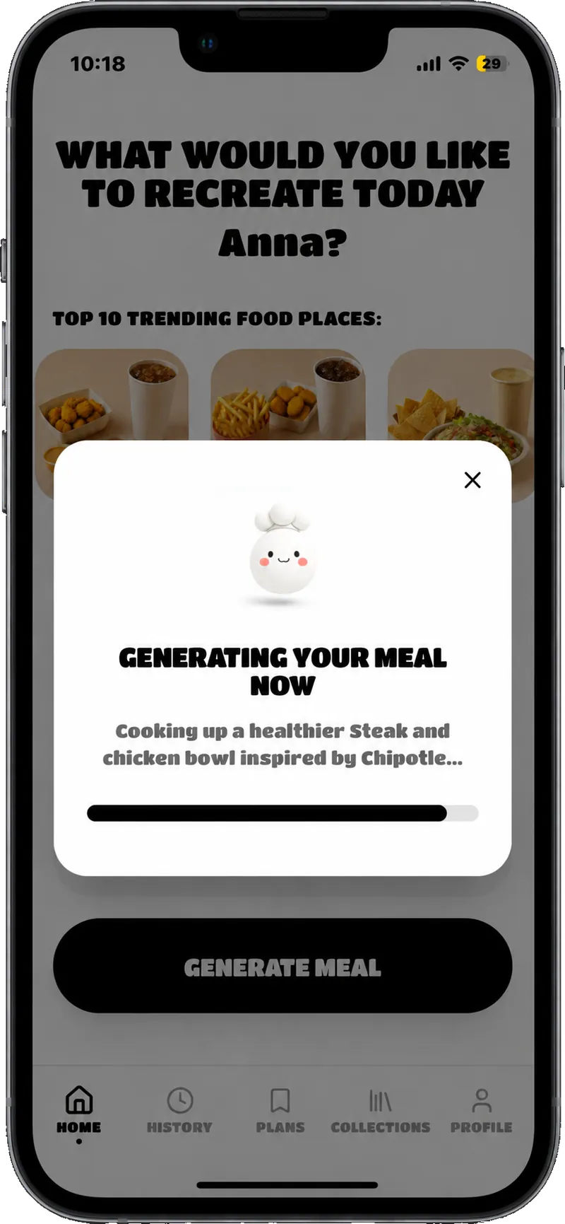 MenuMade generating a healthier Chipotle-inspired meal
